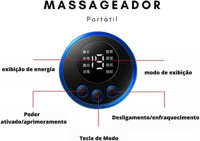 Massageador Portátil Recarregável Multifuncional - DreamVendas 